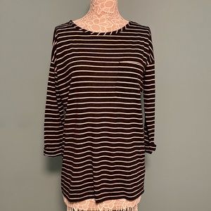 J.Crew Oversized Striped Shirt, Size Small.